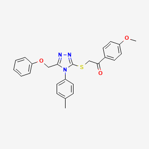 1-(4-methoxyphenyl)-2-{[4-(4-methylphenyl)-5-(phenoxymethyl)-4H-1,2,4-triazol-3-yl]sulfanyl}ethanone