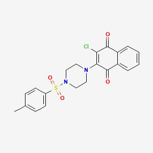 2-Chloro-3-{4-[(4-methylphenyl)sulfonyl]piperazin-1-yl}naphthalene-1,4-dione