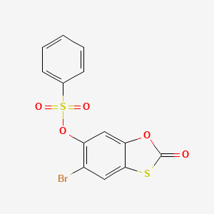 5-Bromo-2-oxo-1,3-benzoxathiol-6-yl benzenesulfonate