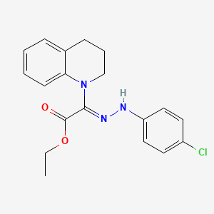 molecular formula C19H20ClN3O2 B11080868 ethyl (2Z)-[2-(4-chlorophenyl)hydrazinylidene](3,4-dihydroquinolin-1(2H)-yl)ethanoate 