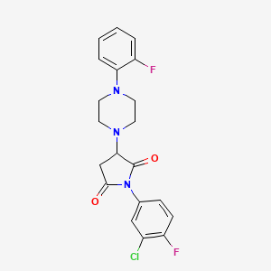 1-(3-Chloro-4-fluorophenyl)-3-[4-(2-fluorophenyl)piperazin-1-yl]pyrrolidine-2,5-dione