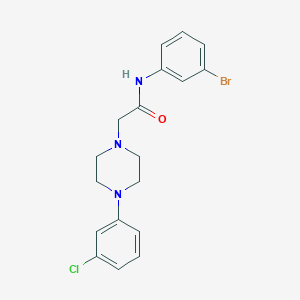 molecular formula C18H19BrClN3O B11080916 N-(3-bromophenyl)-2-[4-(3-chlorophenyl)piperazin-1-yl]acetamide 