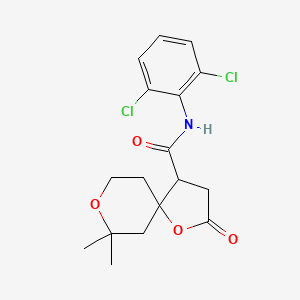 N-(2,6-dichlorophenyl)-7,7-dimethyl-2-oxo-1,8-dioxaspiro[4.5]decane-4-carboxamide