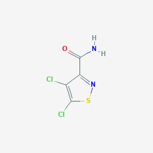 molecular formula C4H2Cl2N2OS B11080962 4,5-Dichloroisothiazole-3-carboxamide 