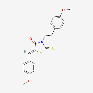 (5Z)-5-(4-methoxybenzylidene)-3-[2-(4-methoxyphenyl)ethyl]-2-thioxo-1,3-thiazolidin-4-one