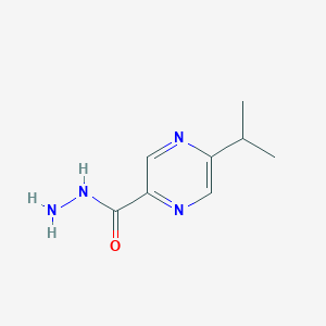 molecular formula C8H12N4O B011081 5-(Propan-2-yl)pyrazine-2-carbohydrazide CAS No. 111035-38-2