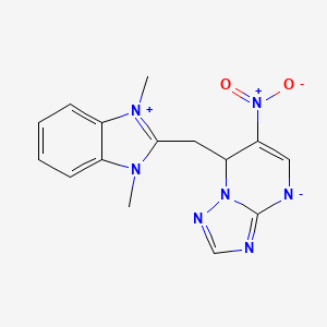 7-[(1,3-dimethylbenzimidazol-3-ium-2-yl)methyl]-6-nitro-7H-[1,2,4]triazolo[1,5-a]pyrimidin-4-ide