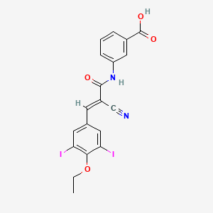 3-{[(2E)-2-cyano-3-(4-ethoxy-3,5-diiodophenyl)prop-2-enoyl]amino}benzoic acid