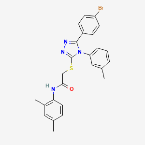 2-{[5-(4-bromophenyl)-4-(3-methylphenyl)-4H-1,2,4-triazol-3-yl]sulfanyl}-N-(2,4-dimethylphenyl)acetamide