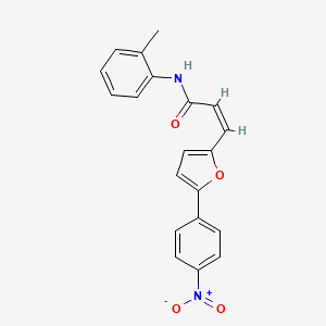 molecular formula C20H16N2O4 B11081065 (2Z)-N-(2-methylphenyl)-3-[5-(4-nitrophenyl)furan-2-yl]prop-2-enamide 