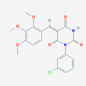 (5Z)-1-(3-chlorophenyl)-5-(2,3,4-trimethoxybenzylidene)pyrimidine-2,4,6(1H,3H,5H)-trione