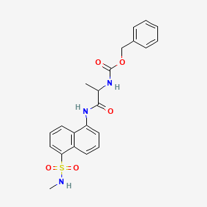 molecular formula C22H23N3O5S B11081096 Benzyl (1-{[5-(methylsulfamoyl)naphthalen-1-yl]amino}-1-oxopropan-2-yl)carbamate 