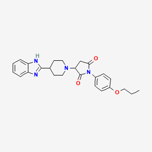 3-[4-(1H-benzimidazol-2-yl)piperidin-1-yl]-1-(4-propoxyphenyl)pyrrolidine-2,5-dione