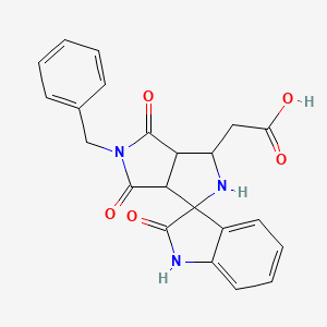 (5'-benzyl-2,4',6'-trioxo-1,2,3',3a',4',5',6',6a'-octahydro-2'H-spiro[indole-3,1'-pyrrolo[3,4-c]pyrrol]-3'-yl)acetic acid