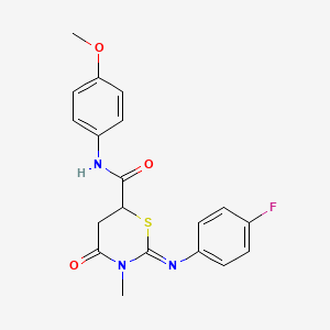 2-[(4-Fluorophenyl)imino]-N~6~-(4-methoxyphenyl)-3-methyl-4-oxo-1,3-thiazinane-6-carboxamide