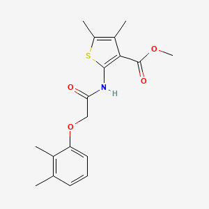 molecular formula C18H21NO4S B11081205 Methyl 2-{[(2,3-dimethylphenoxy)acetyl]amino}-4,5-dimethylthiophene-3-carboxylate 