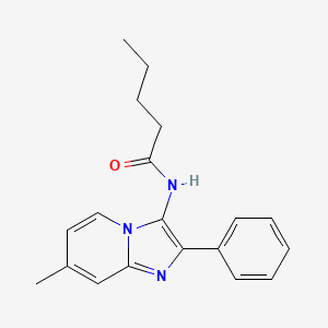 N-(7-Methyl-2-phenylimidazo[1,2-a]pyridin-3-yl)pentanamide