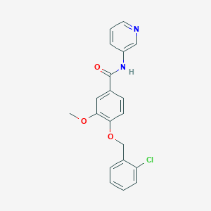 molecular formula C20H17ClN2O3 B11081225 4-(2-Chloro-benzyloxy)-3-methoxy-N-pyridin-3-yl-benzamide 