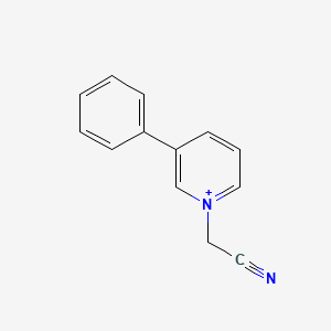 molecular formula C13H11N2+ B11081249 1-(Cyanomethyl)-3-phenylpyridinium 