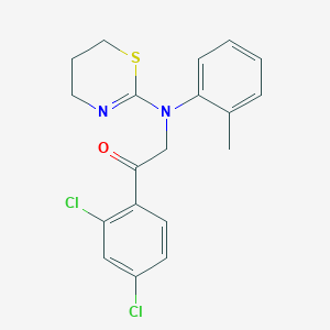 1-(2,4-dichlorophenyl)-2-[5,6-dihydro-4H-1,3-thiazin-2-yl(2-methylphenyl)amino]ethanone