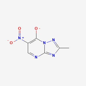 molecular formula C6H4N5O3- B11081269 2-methyl-6-nitro-[1,2,4]triazolo[1,5-a]pyrimidin-7-olate 