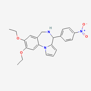 8,9-diethoxy-4-(4-nitrophenyl)-5,6-dihydro-4H-pyrrolo[1,2-a][1,4]benzodiazepine