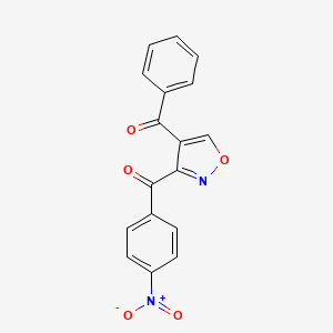 molecular formula C17H10N2O5 B11081283 [3-(4-Nitrobenzoyl)-4-isoxazolyl](phenyl)methanone 