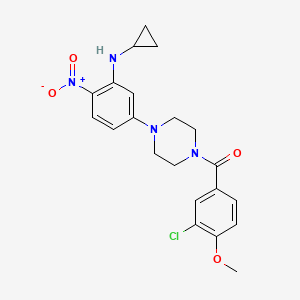 (3-Chloro-4-methoxyphenyl){4-[3-(cyclopropylamino)-4-nitrophenyl]piperazin-1-yl}methanone