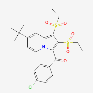 [7-Tert-butyl-1,2-bis(ethylsulfonyl)indolizin-3-yl](4-chlorophenyl)methanone