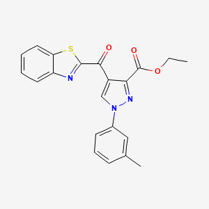 ethyl 4-(1,3-benzothiazol-2-ylcarbonyl)-1-(3-methylphenyl)-1H-pyrazole-3-carboxylate