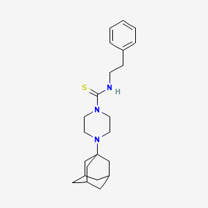 molecular formula C23H33N3S B11081374 4-(1-adamantyl)-N-(2-phenylethyl)piperazine-1-carbothioamide 