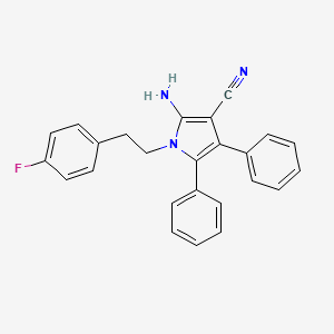 2-amino-1-[2-(4-fluorophenyl)ethyl]-4,5-diphenyl-1H-pyrrole-3-carbonitrile