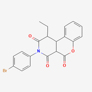 3-(4-bromophenyl)-1-ethyl-4a,10b-dihydro-2H-chromeno[3,4-c]pyridine-2,4,5(1H,3H)-trione