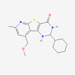 5H-9-Thia-1,5,7-triazafluoren-8-one, 6-cyclohexyl-4-methoxymethyl-2-methyl-6,7-dihydro-