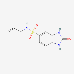 molecular formula C10H11N3O3S B11081455 5-[(Prop-2-enylamino)sulfonyl]-3-hydrobenzimidazol-2-one 