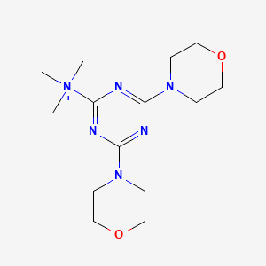 molecular formula C14H25N6O2+ B11081463 N,N,N-trimethyl-4,6-di(morpholin-4-yl)-1,3,5-triazin-2-aminium 