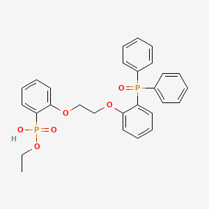 molecular formula C28H28O6P2 B11081473 Ethyl hydrogen (2-{2-[2-(diphenylphosphoryl)phenoxy]ethoxy}phenyl)phosphonate 