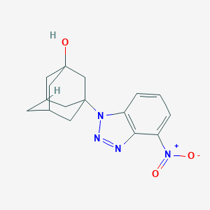 molecular formula C16H18N4O3 B11081511 3-(4-Nitro-1H-1,2,3-benzotriazol-1-YL)-1-adamantanol 