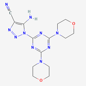 5-amino-1-[4,6-di(morpholin-4-yl)-1,3,5-triazin-2-yl]-1H-1,2,3-triazole-4-carbonitrile