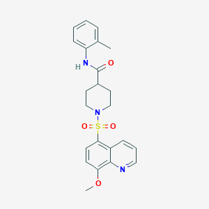 1-[(8-methoxyquinolin-5-yl)sulfonyl]-N-(2-methylphenyl)piperidine-4-carboxamide