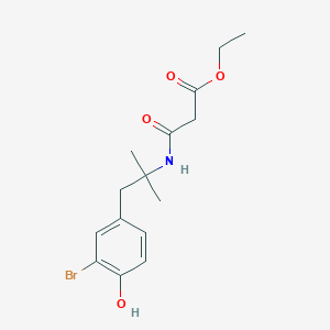 molecular formula C15H20BrNO4 B11081629 Ethyl 3-{[1-(3-bromo-4-hydroxyphenyl)-2-methylpropan-2-yl]amino}-3-oxopropanoate 