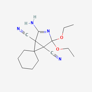 2-Amino-4,4-diethoxy-3-azaspiro[bicyclo[3.1.0]hexane-6,1'-cyclohexane]-2-ene-1,5-dicarbonitrile