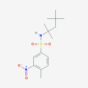 molecular formula C15H24N2O4S B11081638 4-methyl-3-nitro-N-(2,4,4-trimethylpentan-2-yl)benzenesulfonamide 