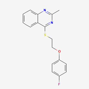 molecular formula C17H15FN2OS B11081639 4-[2-(4-Fluorophenoxy)ethylsulfanyl]-2-methylquinazoline 