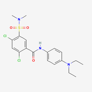 molecular formula C19H23Cl2N3O3S B11081645 2,4-dichloro-N-[4-(diethylamino)phenyl]-5-(dimethylsulfamoyl)benzamide 