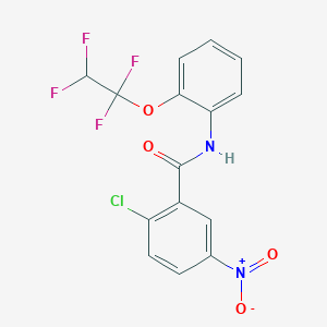 molecular formula C15H9ClF4N2O4 B11081654 2-chloro-5-nitro-N-[2-(1,1,2,2-tetrafluoroethoxy)phenyl]benzamide 