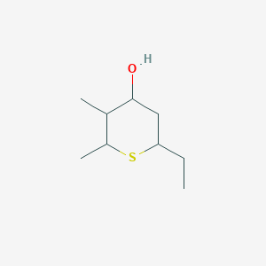 molecular formula C9H18OS B11081656 6-Ethyl-2,3-dimethyl-tetrahydro-thiopyran-4-ol 