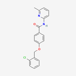 4-[(2-chlorophenyl)methoxy]-N-(6-methylpyridin-2-yl)benzamide