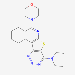 Diethyl-(5-morpholin-4-yl-1,2,3,4-tetrahydro-7-thia-6,9,10,11-tetraaza-benzo[c]fluoren-8-yl)-amine