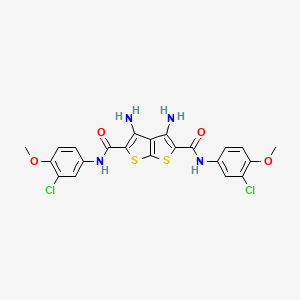 3,4-diamino-N,N'-bis(3-chloro-4-methoxyphenyl)thieno[2,3-b]thiophene-2,5-dicarboxamide